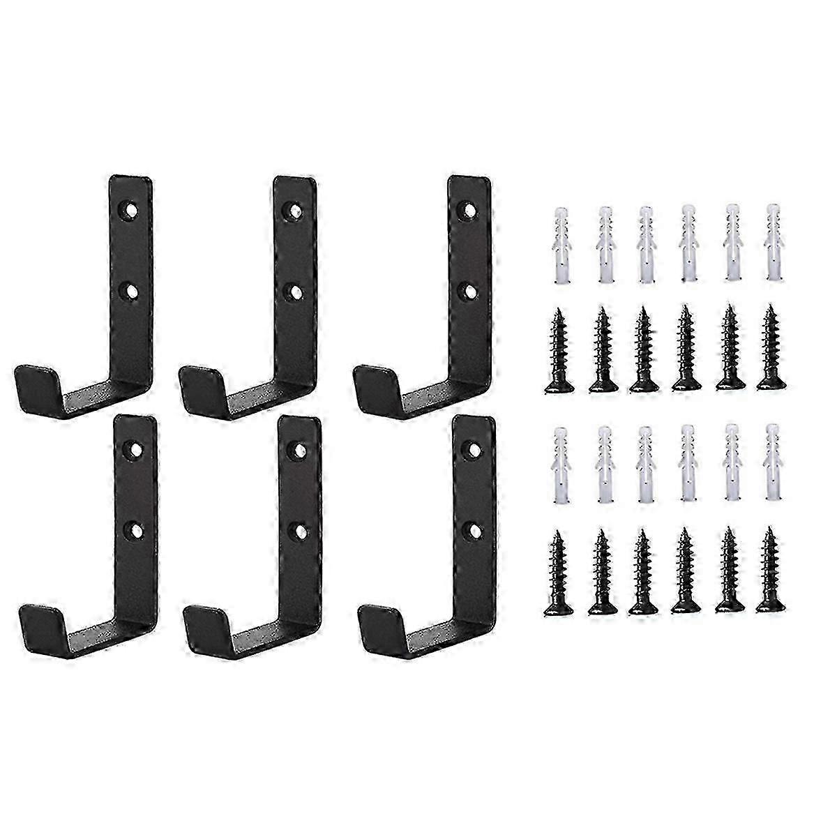 Heavy Duty Garage Hooks for Storage, 6Pcs Heavy Duty Wall Hooks for Hanging, J Hooks, Tools Storage Hooks, Utility Hooks