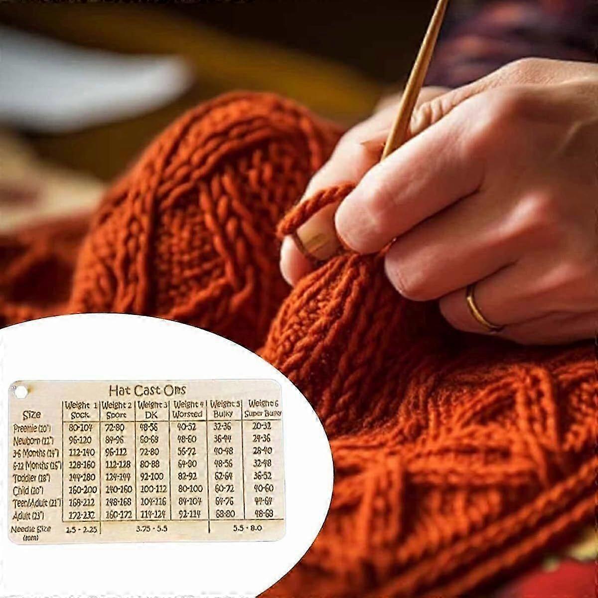 Hat Cast On Chart Tool Easy Stitch Calculator for Knitting Projects Handmade