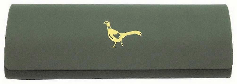 David Van Hagen Pheasant Embossed Cloth and Glasses Case - Green