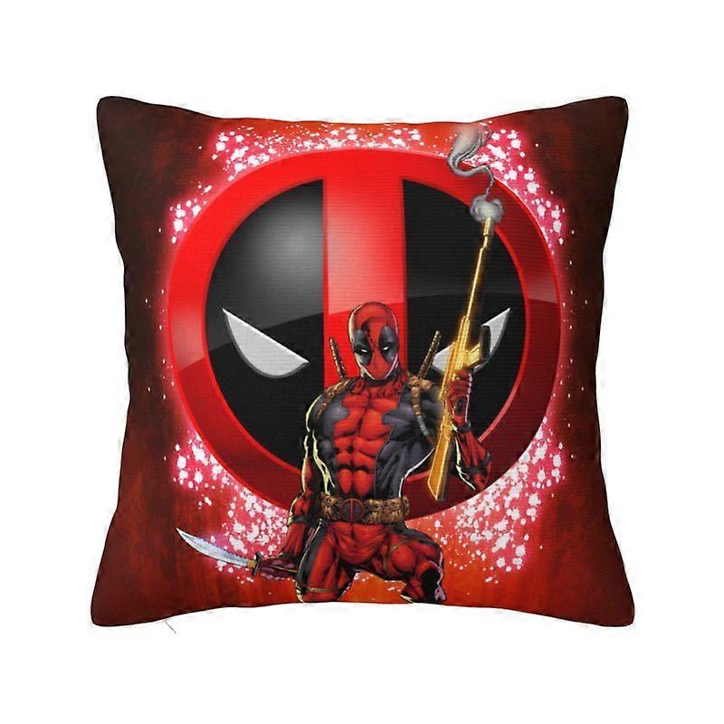 c355デッドプールスロー枕カバー寝室装飾クッションカバーソファチェアスクエアポリエステル枕カバー両面印刷kjs355