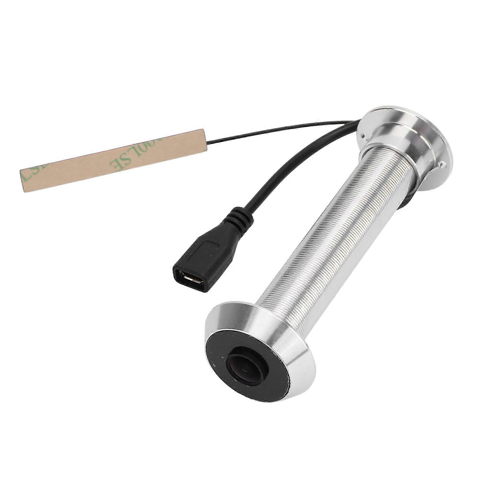 WiFi Door Peephole Camera 2.4G 5G 1080P HD Wide Angle Lens 2 Way Talk Motion Detection Electronic Door Viewer for Home Silver 