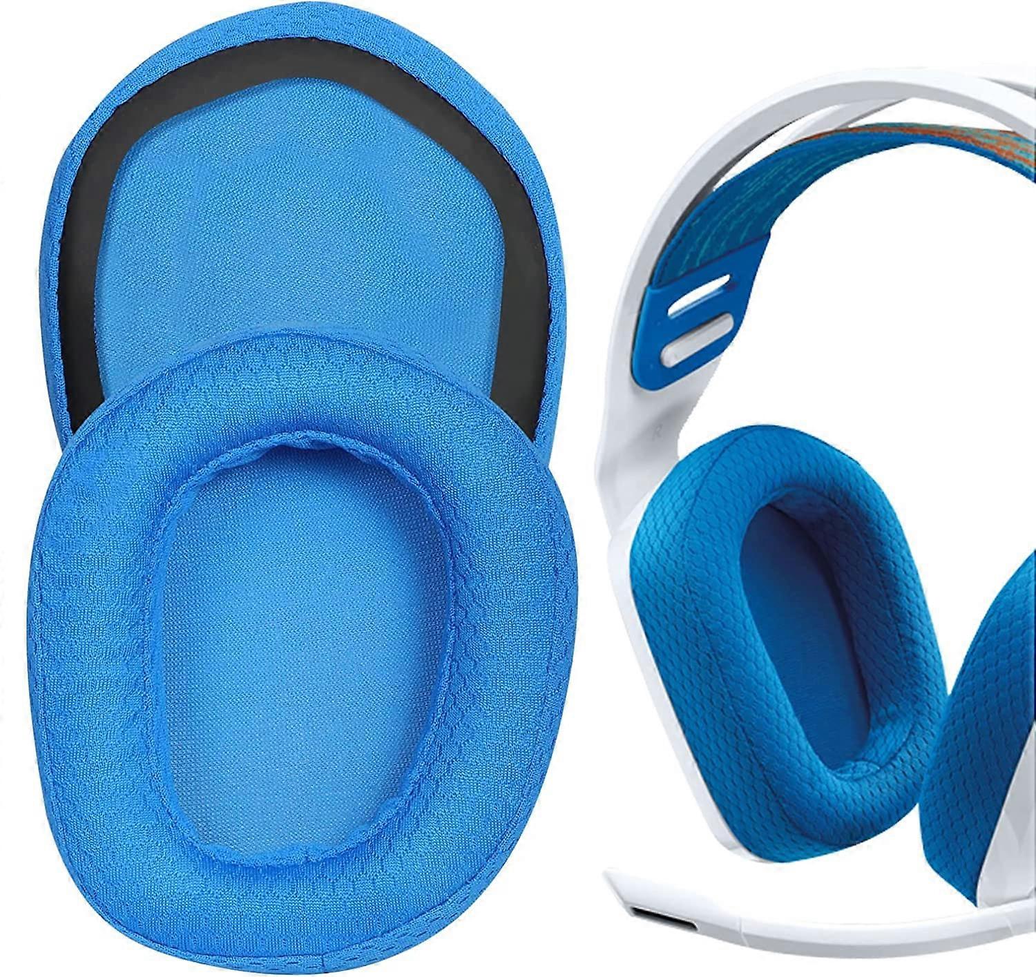 Earpads Breathable Mesh for Gaming Headphones Replacement Ear Cushions Blue