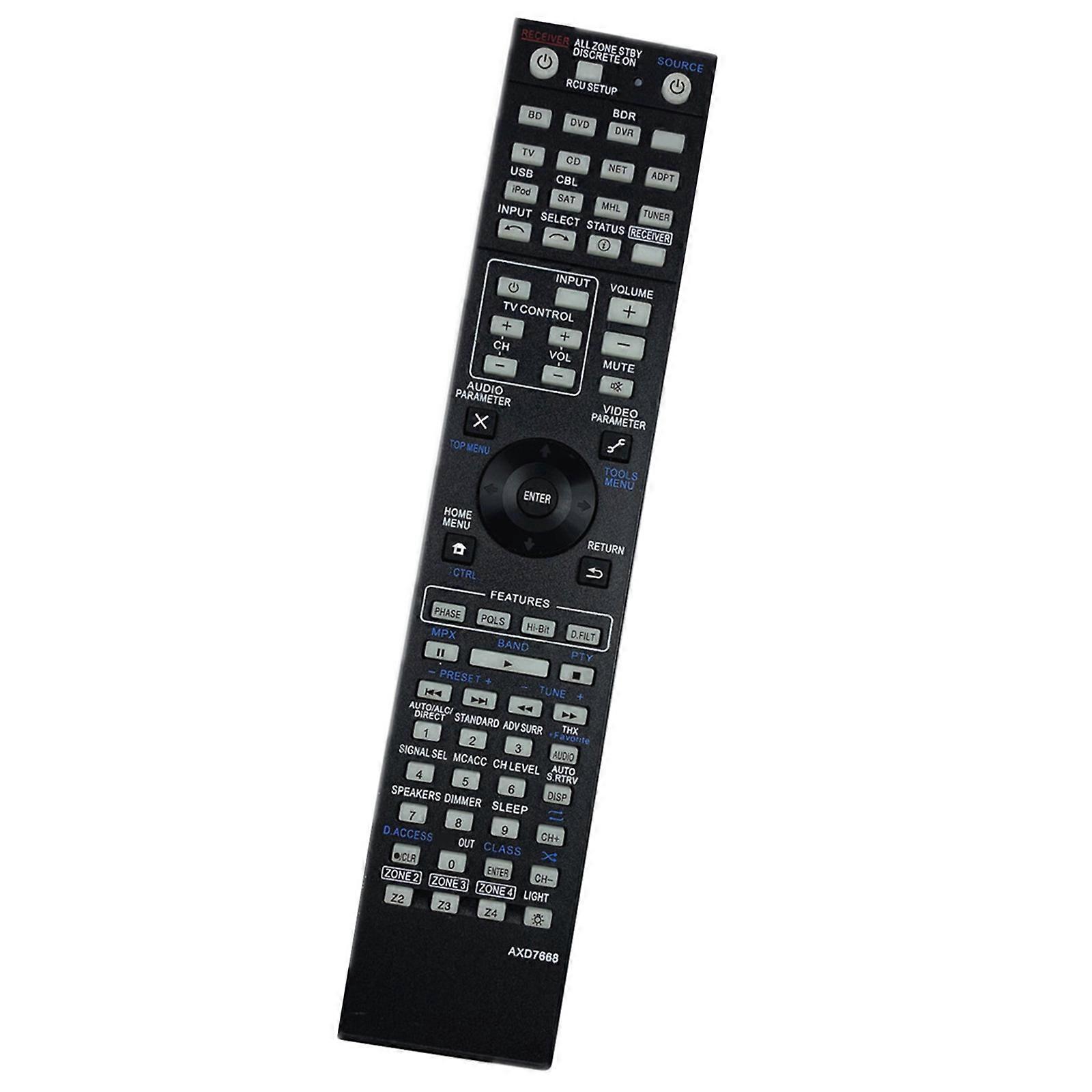 Universal Remote For Theater Receivers AXD7591 7613 7666 7668 Multiple Models Not Need ConfigurationErgonomic Multicolor