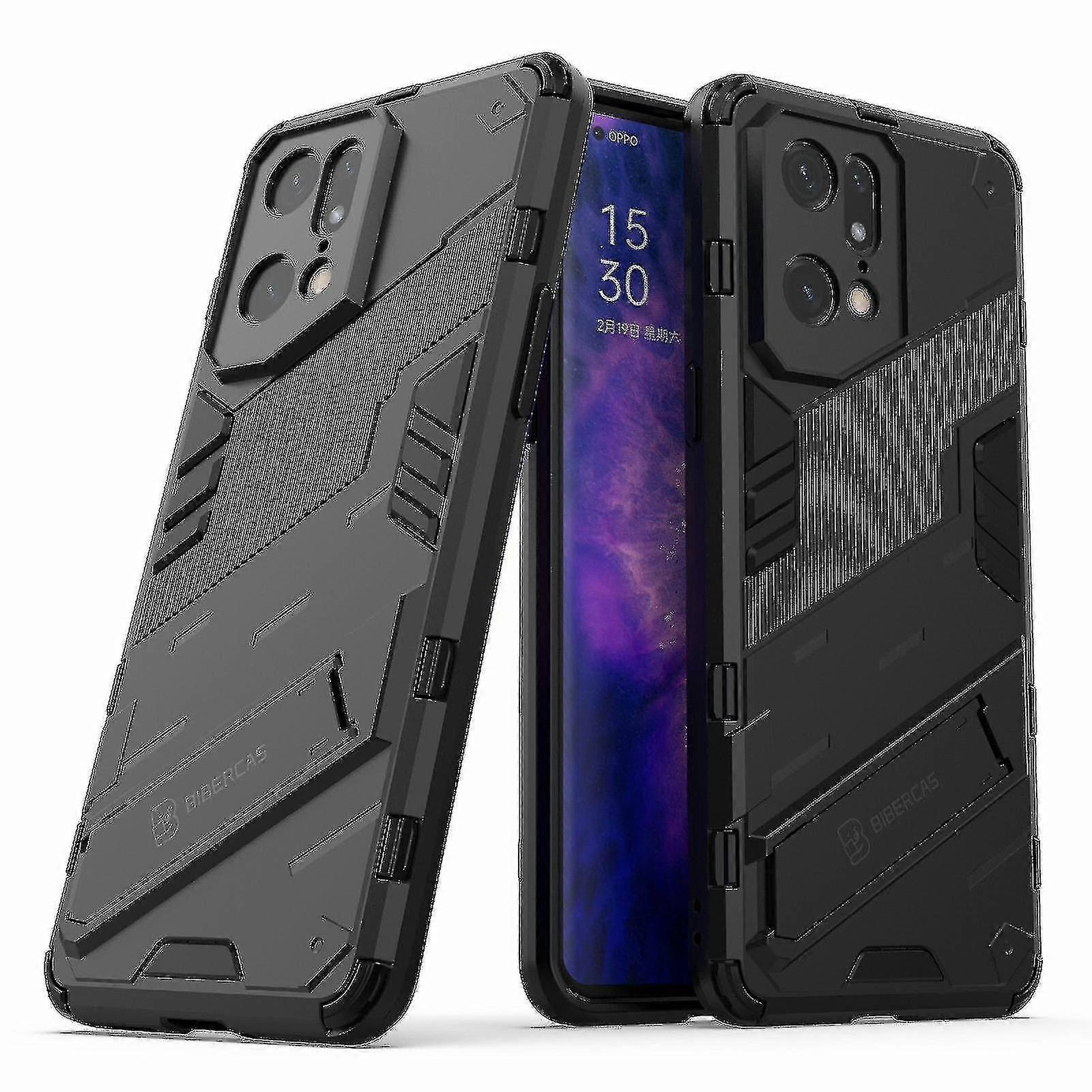Oppo Find X5 Pro Protective Case - Shockproof with Stand Black