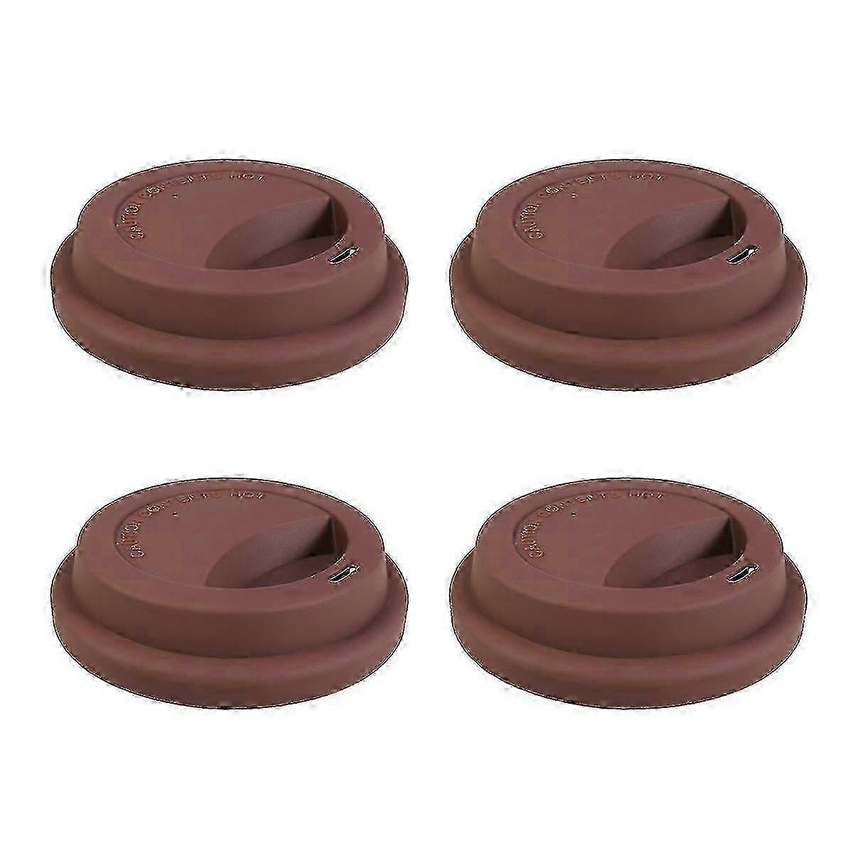 4 Pcs Silicone Cup Covers Reusable Drinking Lids for Coffee Mugs