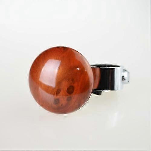Steering Knob, Auxiliary Ball Steering Wheel Knob Control Handle Knob Turn Knob Clamp for Easy Vehicle Handling (Wood)