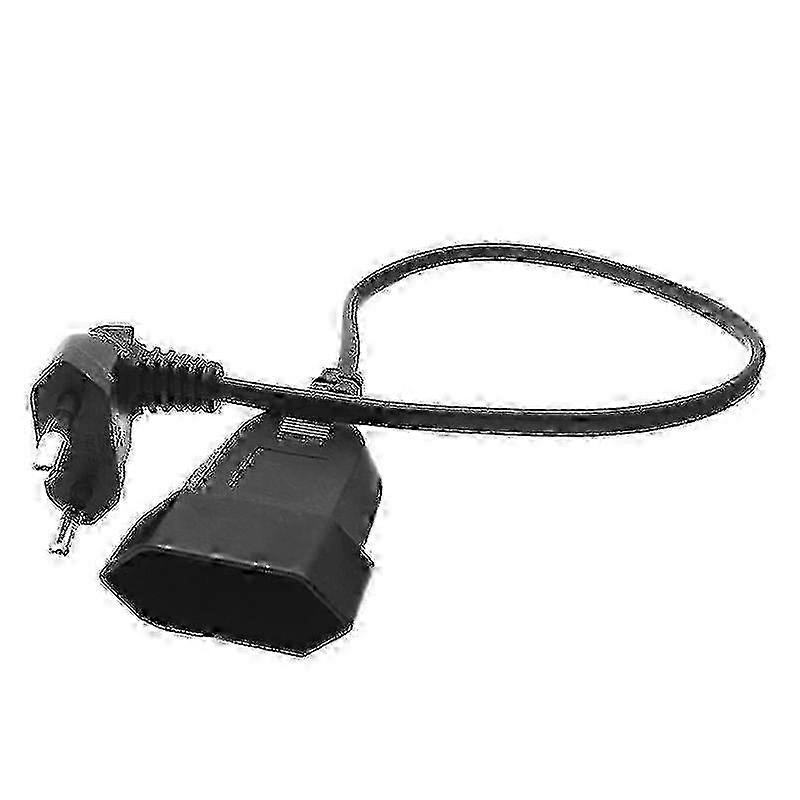 90 Degree Angled Plug to Socket Power Cable 0.6m Europe Compatible