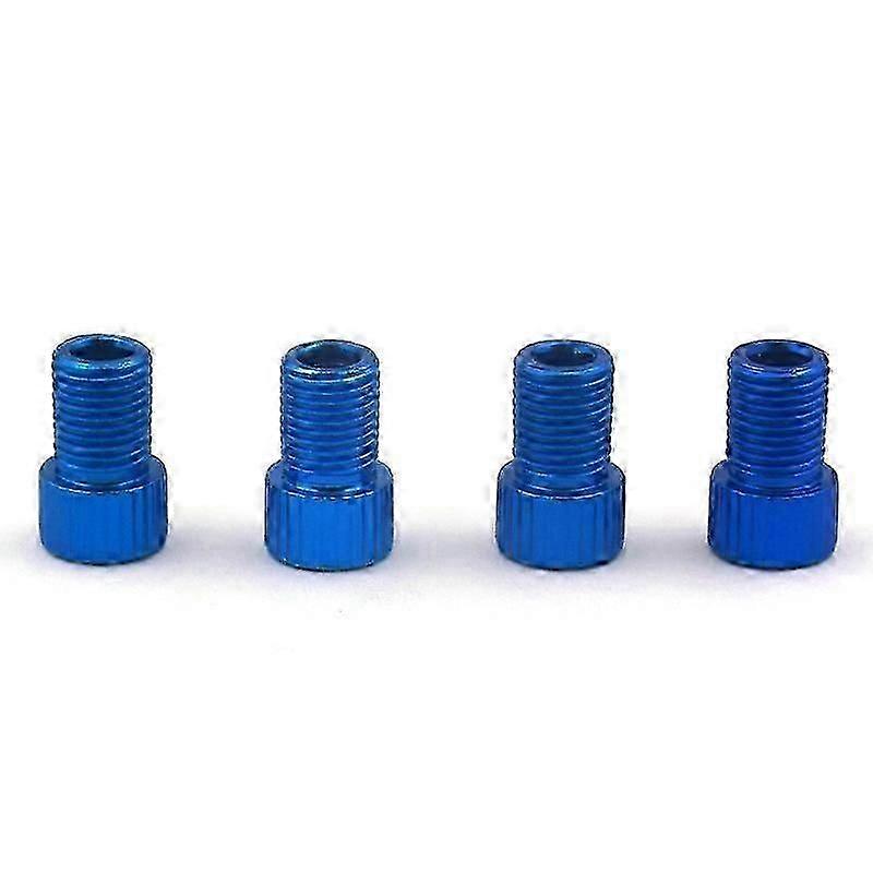 Bicycle Tire Valve Adapter Bike Valve Converter Presta to Schrader (Blue)