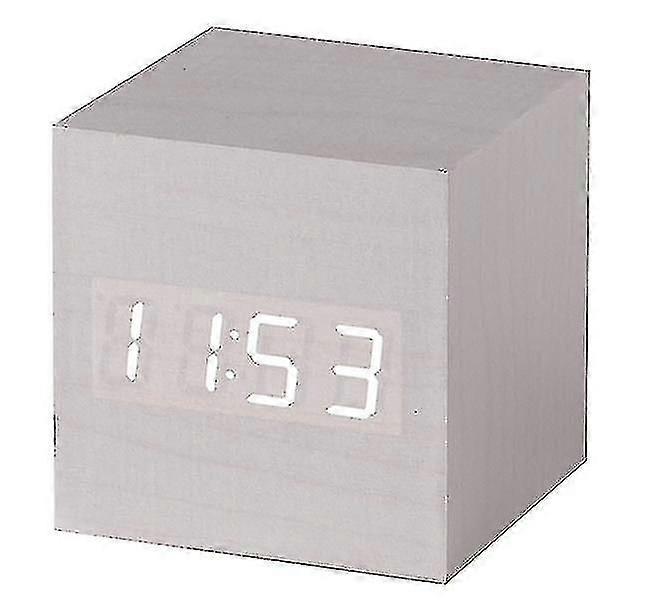 Lyt Gingko Cube LED Click Clock Alarm with Sound Activation (Shows Time, Date & Temperature), Various Colours A10