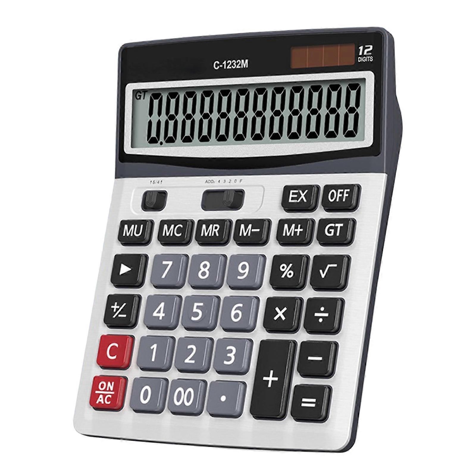 Office Grade 12 Digit Calculator With Energy Efficient Design Fade Resistant  Display And Portable ABS Body Multicolor