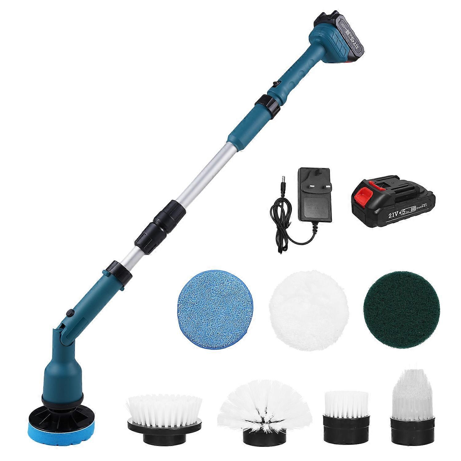 21V Electric Spin Scrubber, Multi-Function Lithium Retractable Cleaning Brush, Cordless Shower Clean