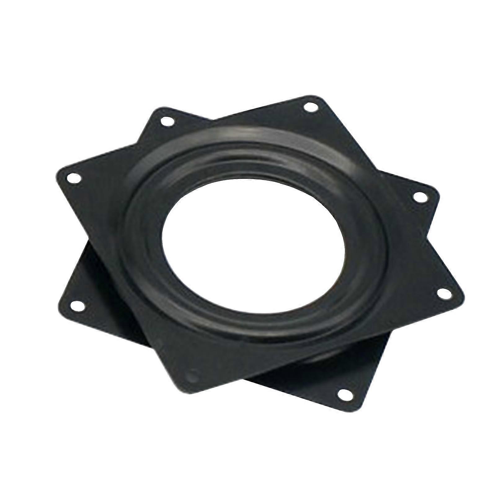 Rotating Base Galvanized Square Hollow Universal Shaft Base, 360 Degree Rotation, Black, 4in