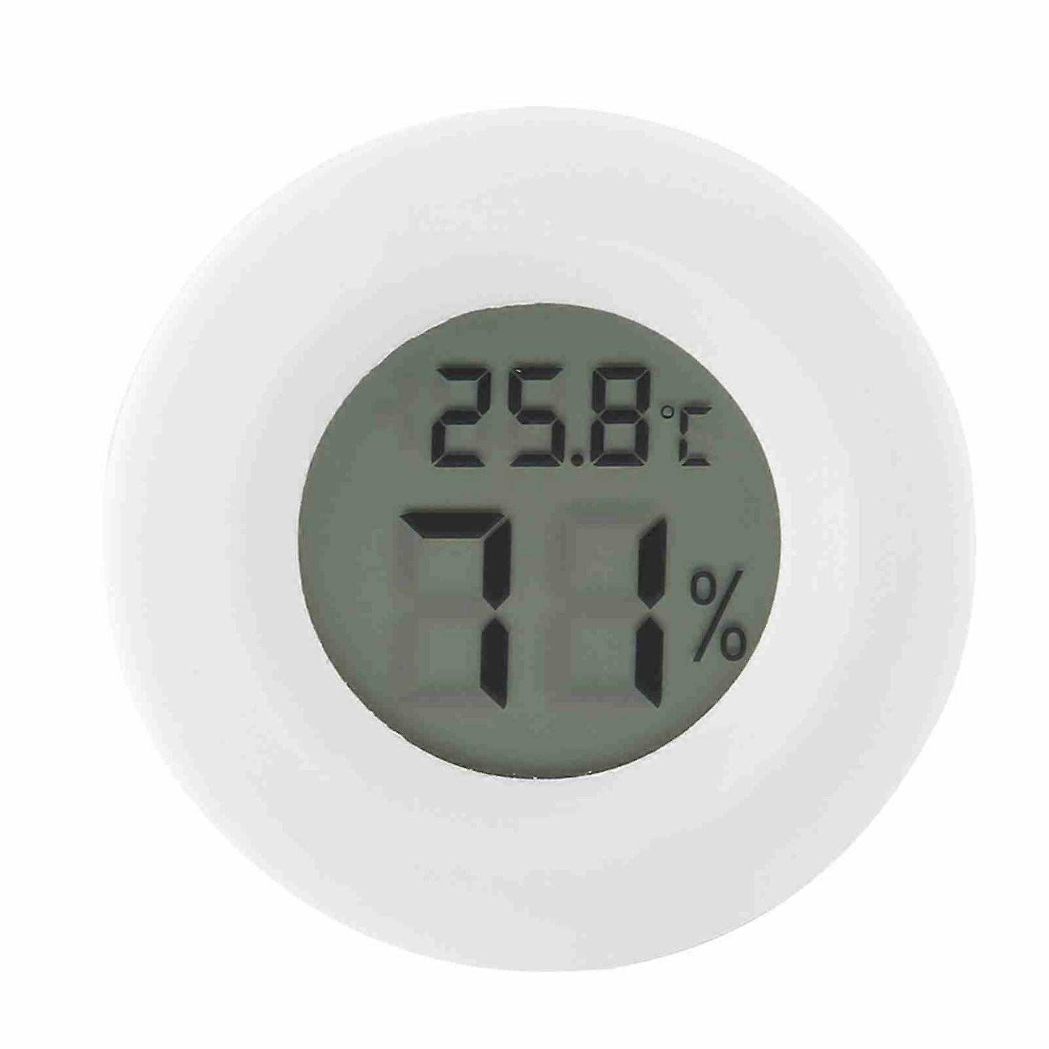 Mini Digital LCD Thermometer Hygrometer Round Shape Temperature Humidity Meter for Reptile