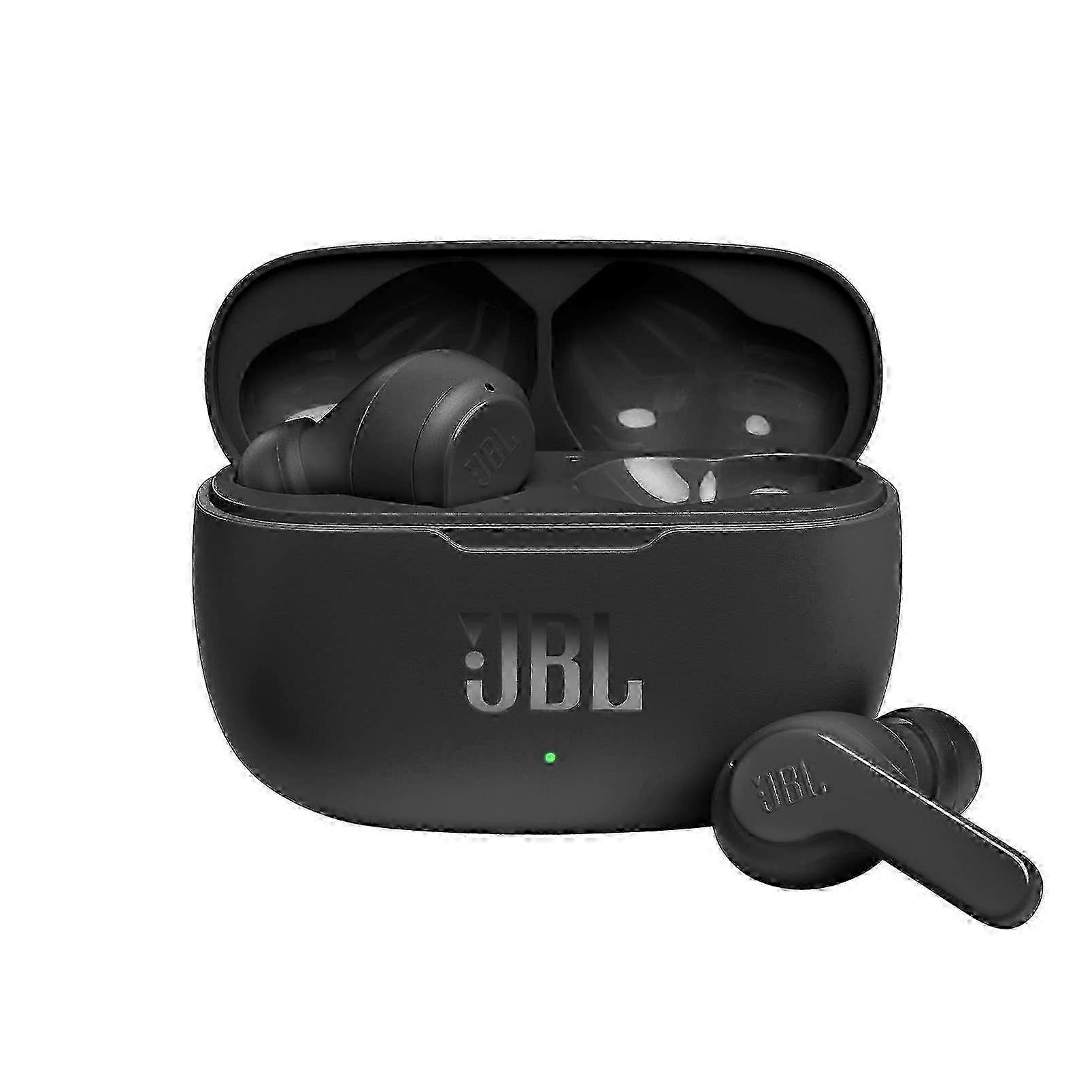 Wave 200TWS True Wireless InEar Bluetooth Headphones in Black, with Builtin Microphone, Music Streaming up to 20 Hours, Includes Charging Case