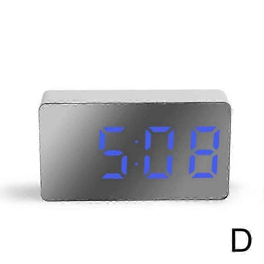 Mini LED Mirror Clock Electronic Digital Travel Clock Practical Clock Portable