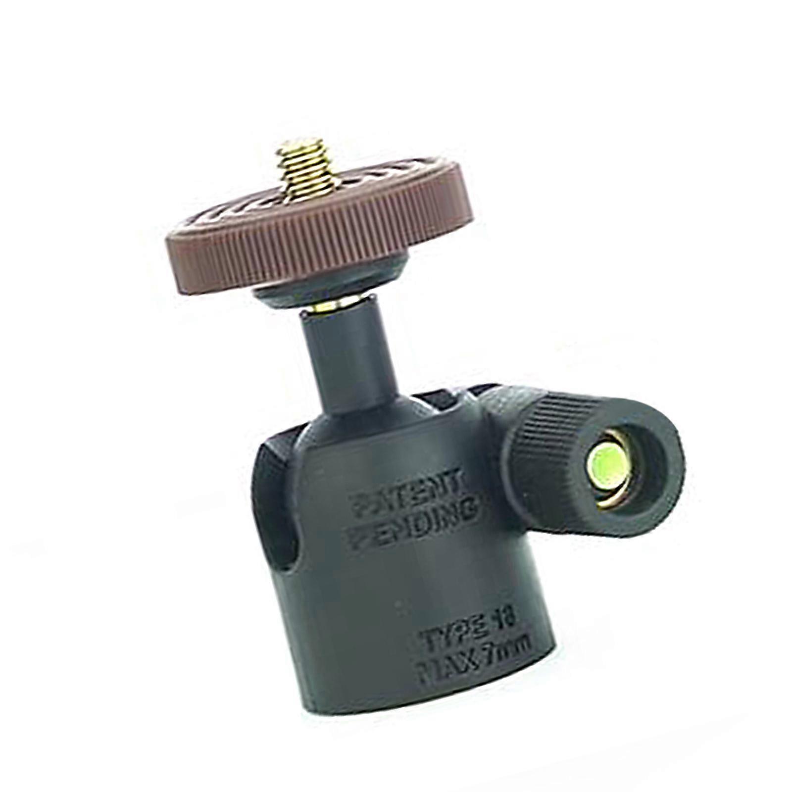 Mini Tripod Ball Head with 1/4inch Screw and Hot Shoe Mount Adapter Tripod Head for DSLR Camera Monitor Light  brown