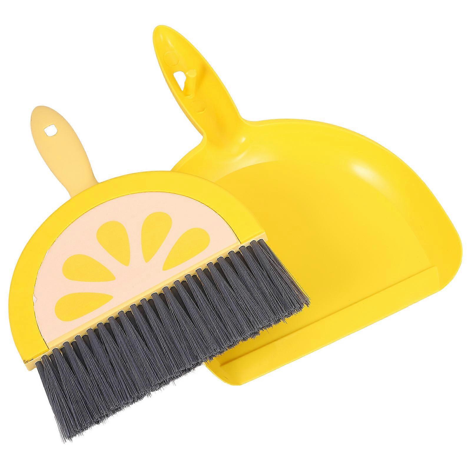 1 Set Small Broom And Dustpan Cleaning Set Desktop Sweep Broom with Dustpan