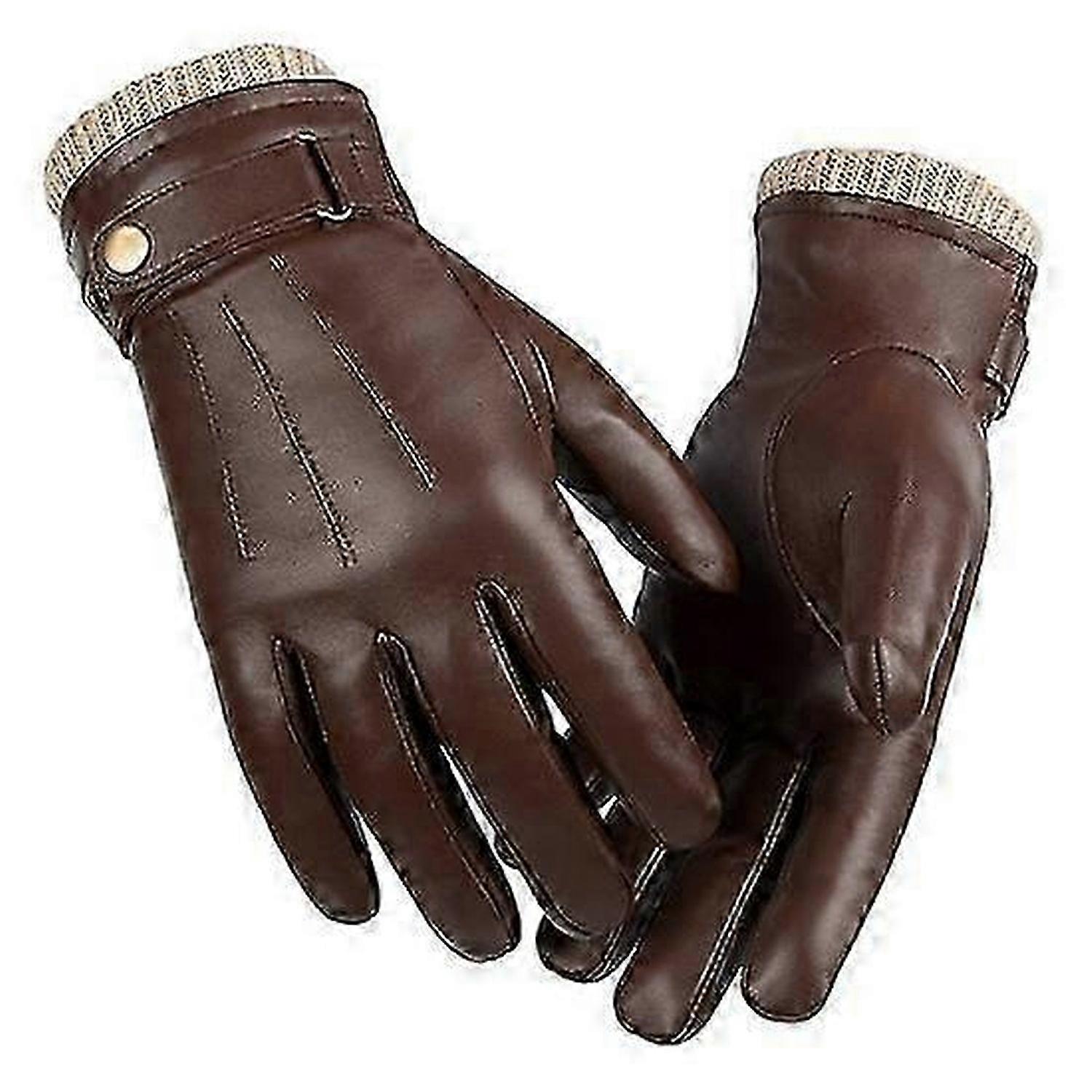Autofahrerhandschuhe aus Leder mit warmem Wollfutter