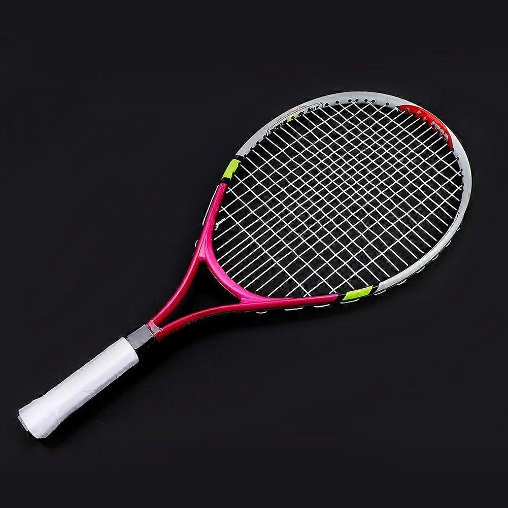 Durable String Single Tennis Racket Racquet for Kids Training Practice( Rose Red )