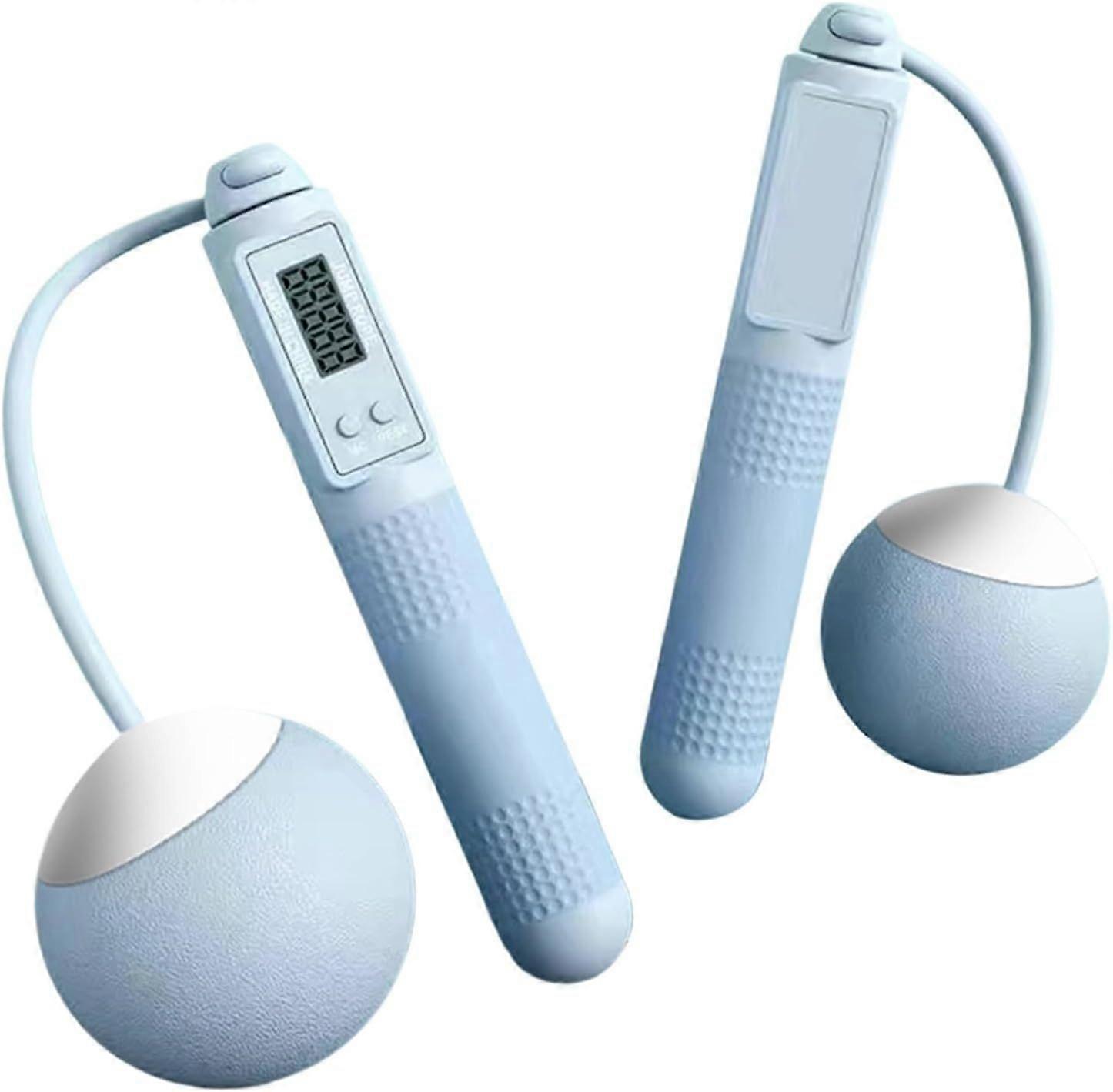 Ropeless Weighted Jump Rope with Counter - LED Display, ropeless jump rope,Ergonomic Handles