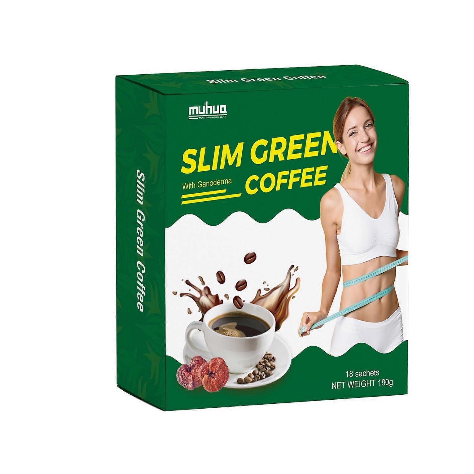 10g*18 sachets/box Slim Green Coffee With Ganoderma slimming coffee