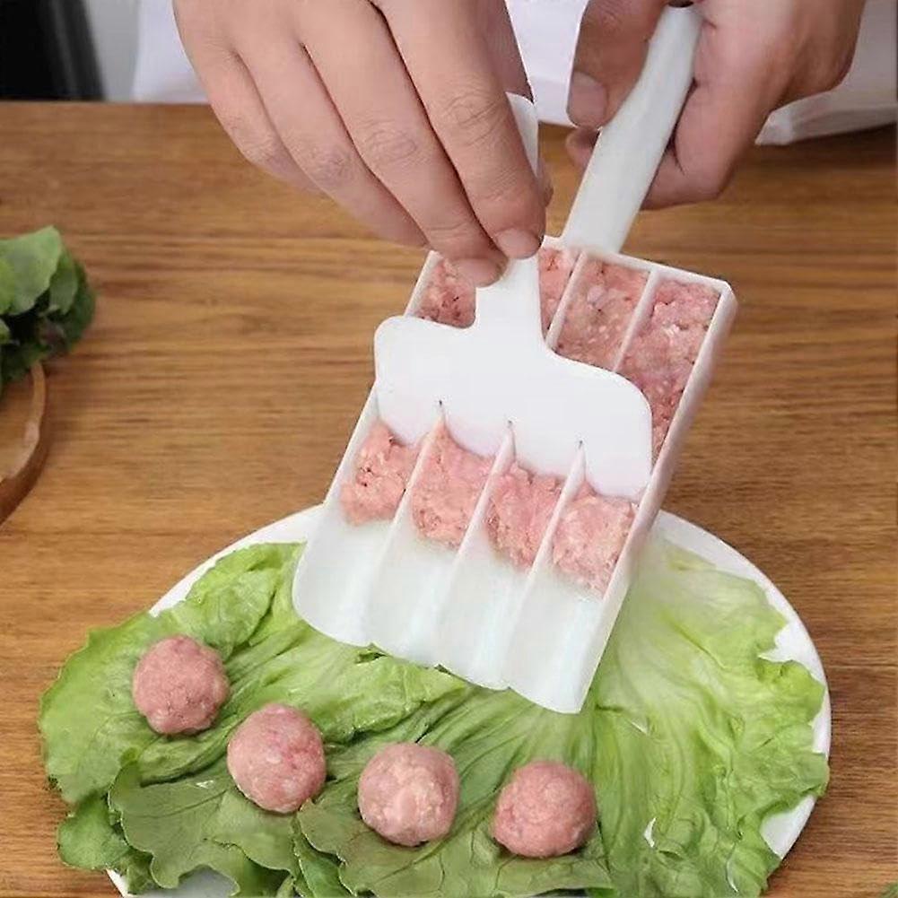Triple Meatball Maker with Nonstick Coating and Cutting Spade, Melon Baller Kitchen Tool