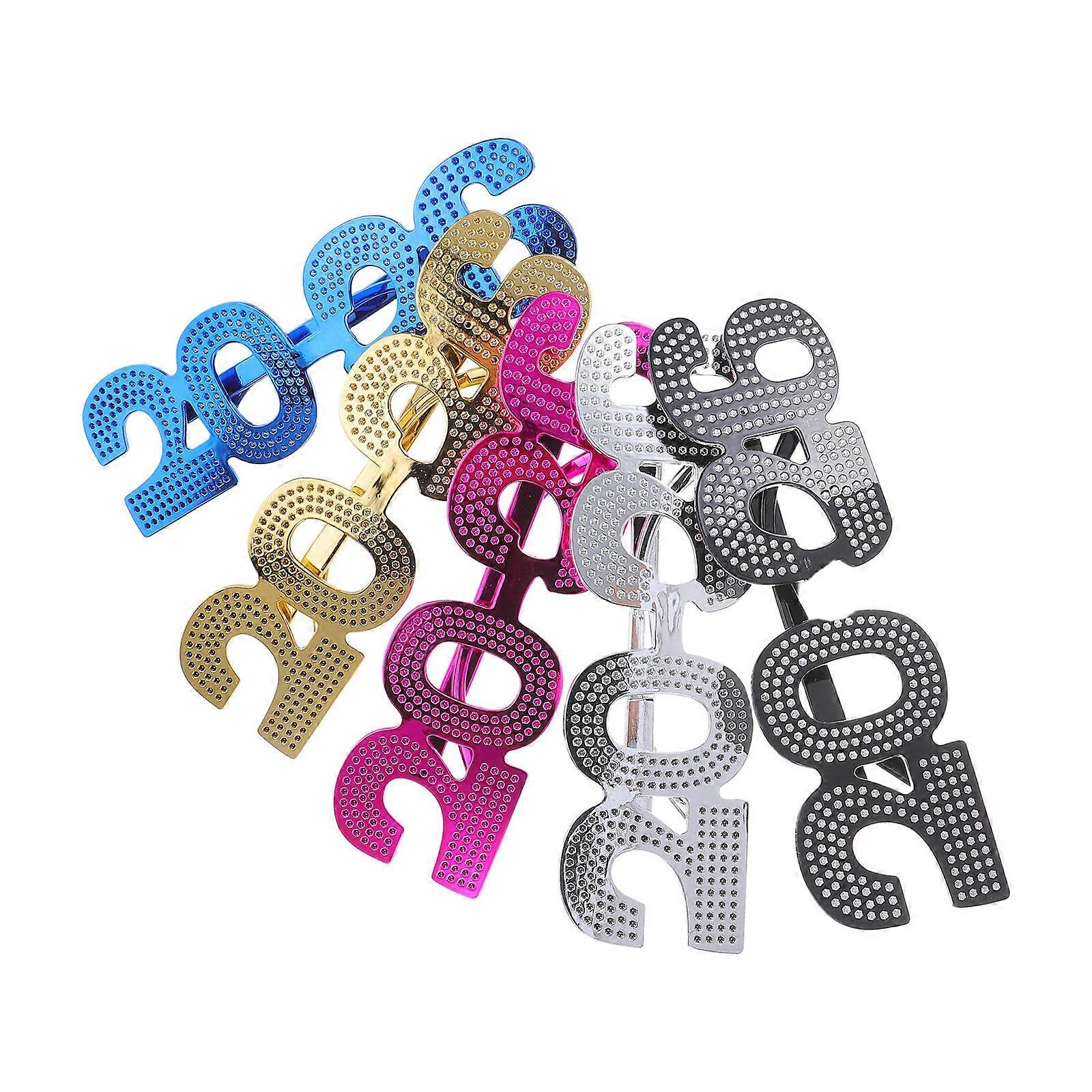 2026 Glitter Eyeglasses Frame for Graduation Party Use 5Pcs Set