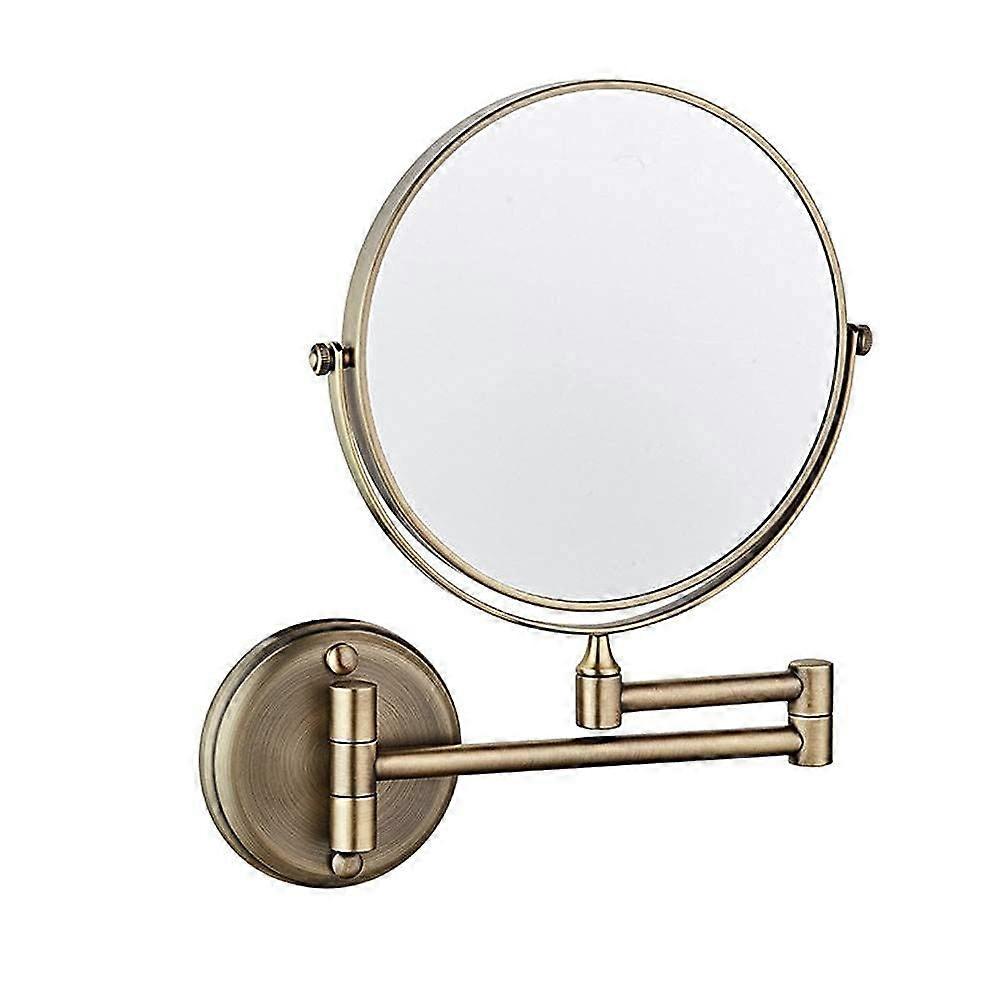 Vanity Wall Mounted Makeup Mirror 8Inch Double Sided Swivel with 3X Magnification, Extendable Folding for Bathroom