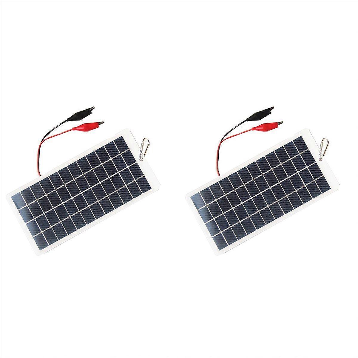 5W 12V Polysilicon Solar Panel Outdoor Charging Panel with Clips