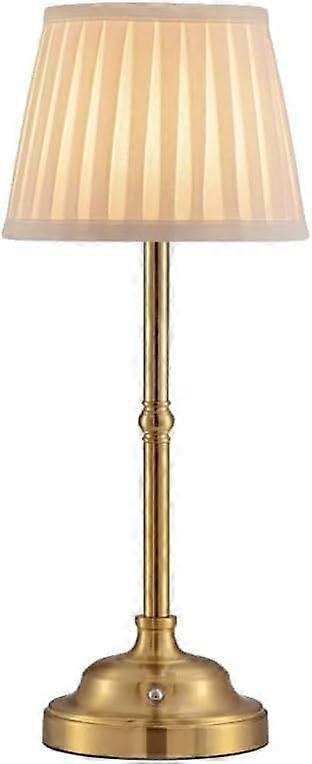 Cordless Table Lamp with Touch Dimming Control, Rechargeable Bedside Light, Modern Fabric Shade