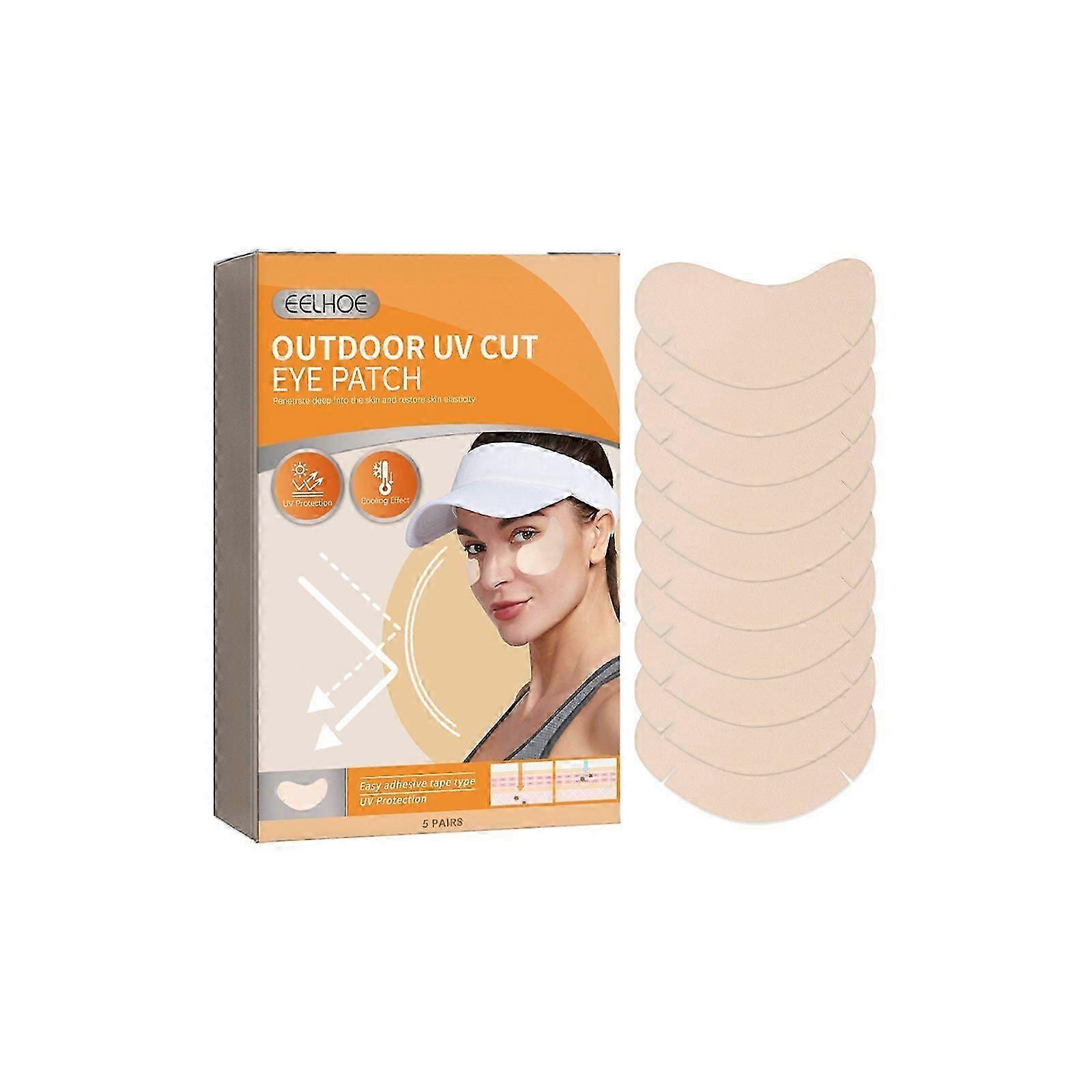 Outdoor Protective Eye Patches - Moisturizing, Freckle Fading, UV Care with Ginger & Calendula Extracts - 5 Pairs