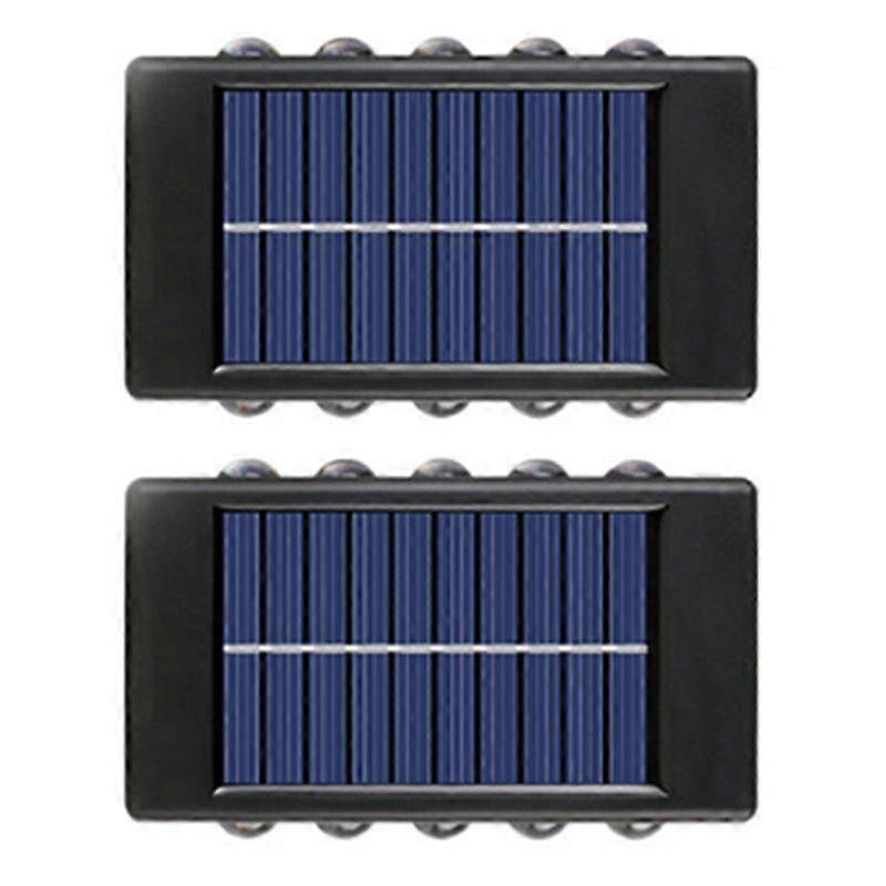 10 LED Solar Wall Lamp Outdoor Waterproof Up&Down Luminous Lighting