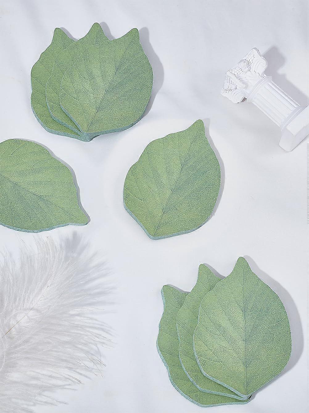 8Pcs Leaf Paper Sticky Notes Sticker Tabs Self-Stick Notepads Divider Tabs Writing Memo Pads Easy to Post for Reminder Stationery Office School Classr