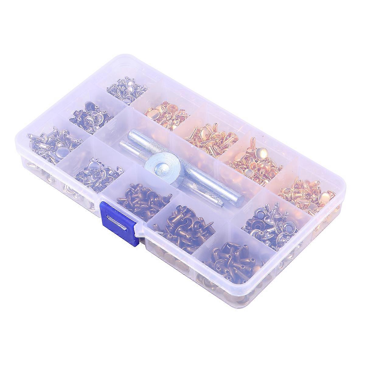 Rivets Kit Double-Sided Rivets with Tools for Craft 2Packs