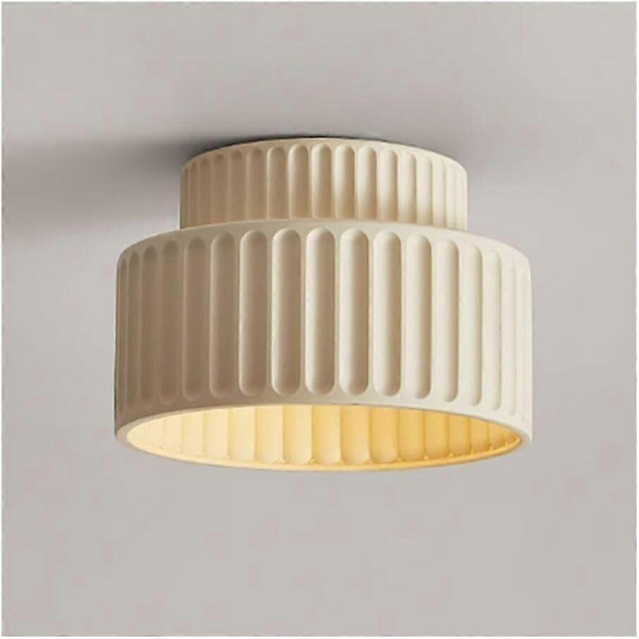 Modern Flush Mount Ceiling Light Nordic Resin E27 Colorful Cream Fixture for Kitchen Hallway