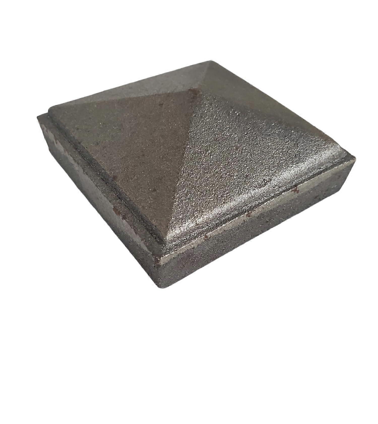 Fence Post Cap 2x2 Cast Iron Pyramid Design WeldOn Outdoor Durable Decorative Topper