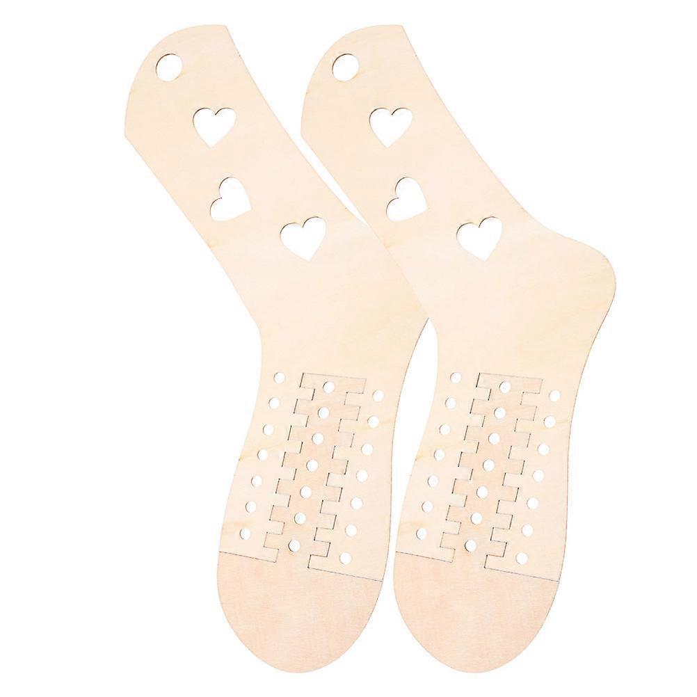 Wood Sock Blockers for Knitting Sock Model Adjustable 2Pcs Tool