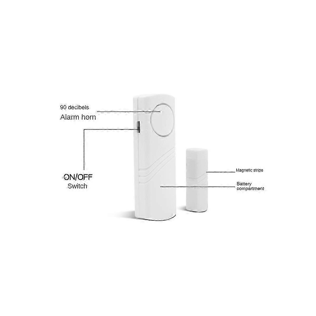 24Pcs Door and Window Alarm Electronic Alarm Window Alarm Sensor Anti-Burglary Window Security Alar
