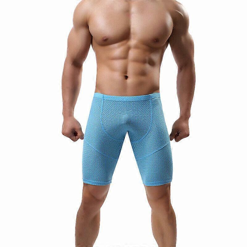 Men Compression Shorts Gym Sport Base Layer Running Stretch Mesh Boxer Soft Sexy