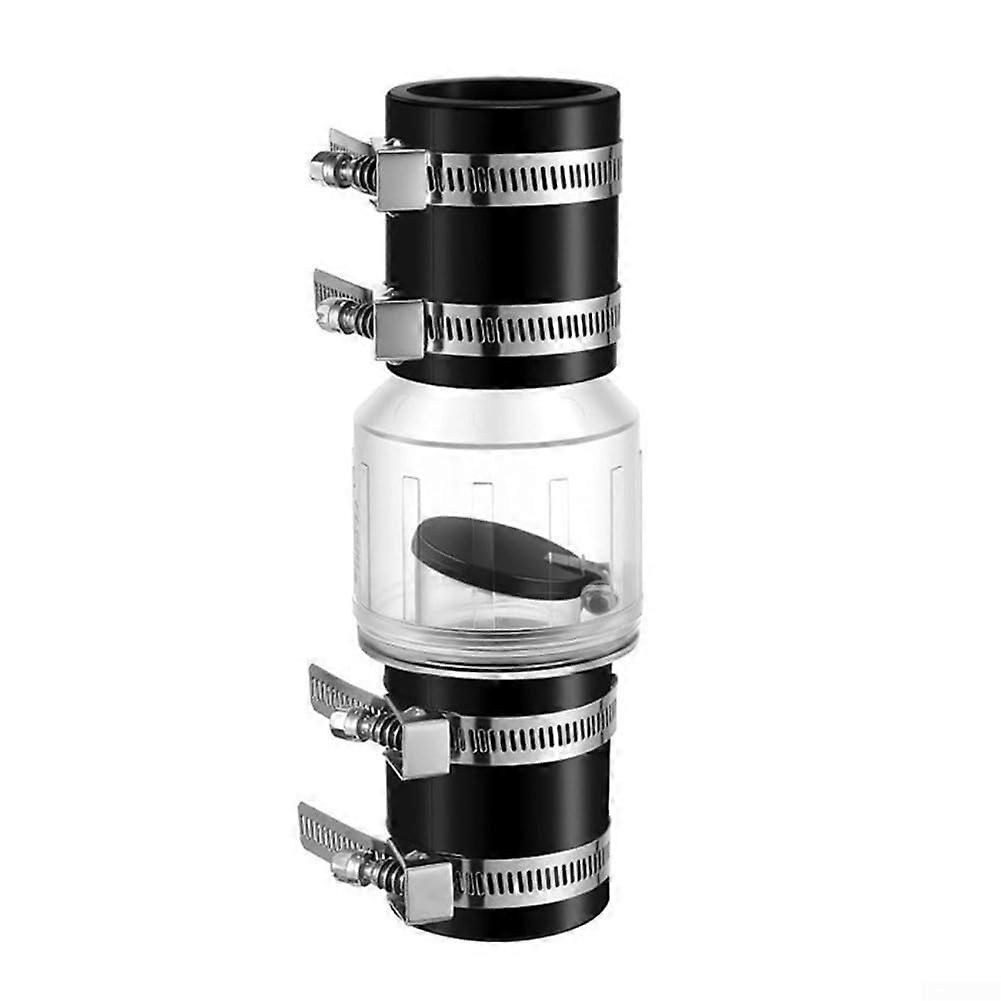 Silent Check Valve 2 Inch Transparent SpringLoaded Flapper for Sewage Systems Noise Reduction