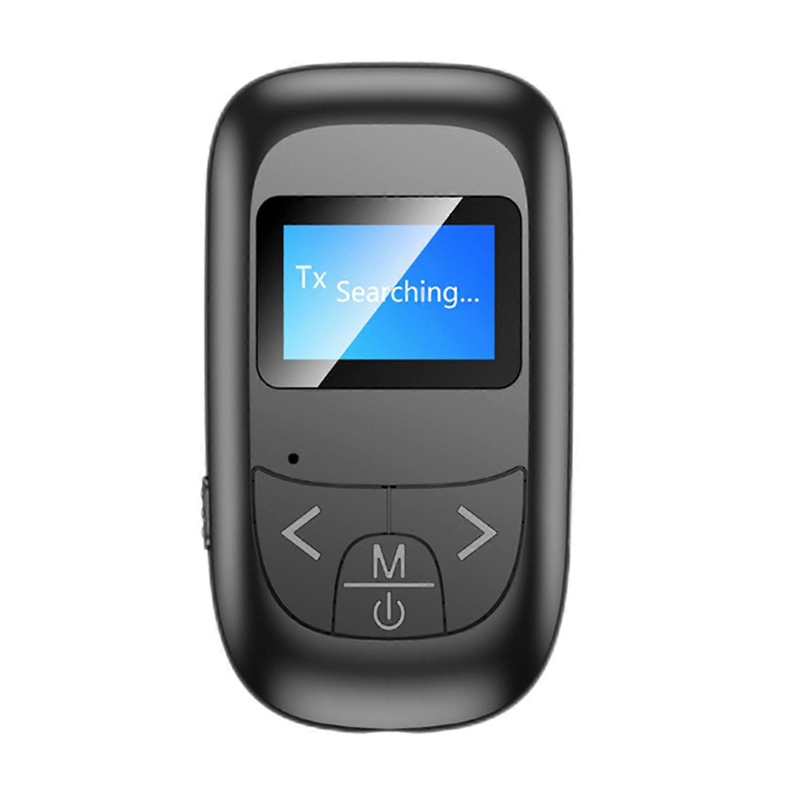 T14 2-in-1 Transmitter Receiver Hands-free Call With Lcd Screen Abs Bluetooth-compatible 5.0 Adapter For Mobile Phone