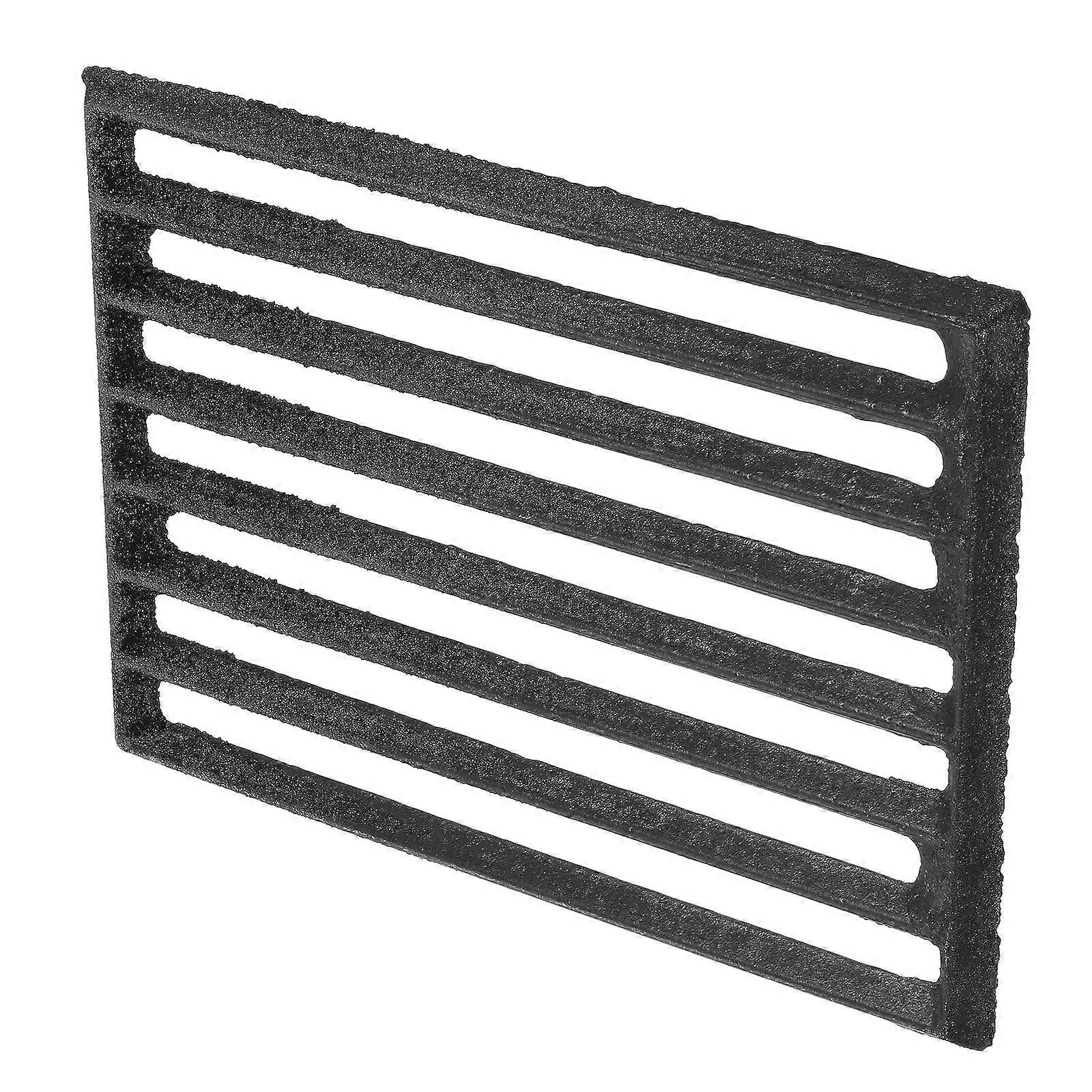 Cast Iron Fire Grate for Barbecuing in Silver with Fuel Burning Function 1Pack