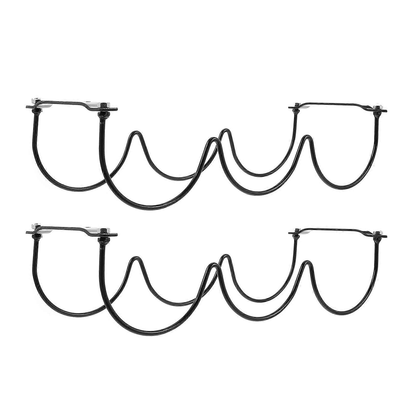 Iron Rack Black Wrought Iron Storage for Storage 2Pcs