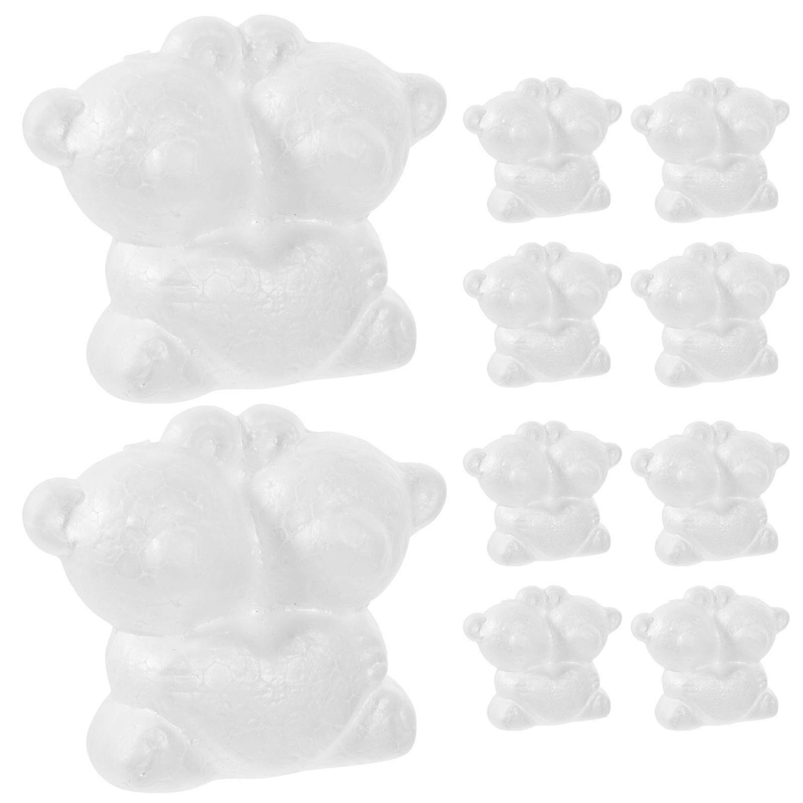 Diy Bear Bear Shape Mould Polystyrene Foam For Wedding Art Projects 10Pcs