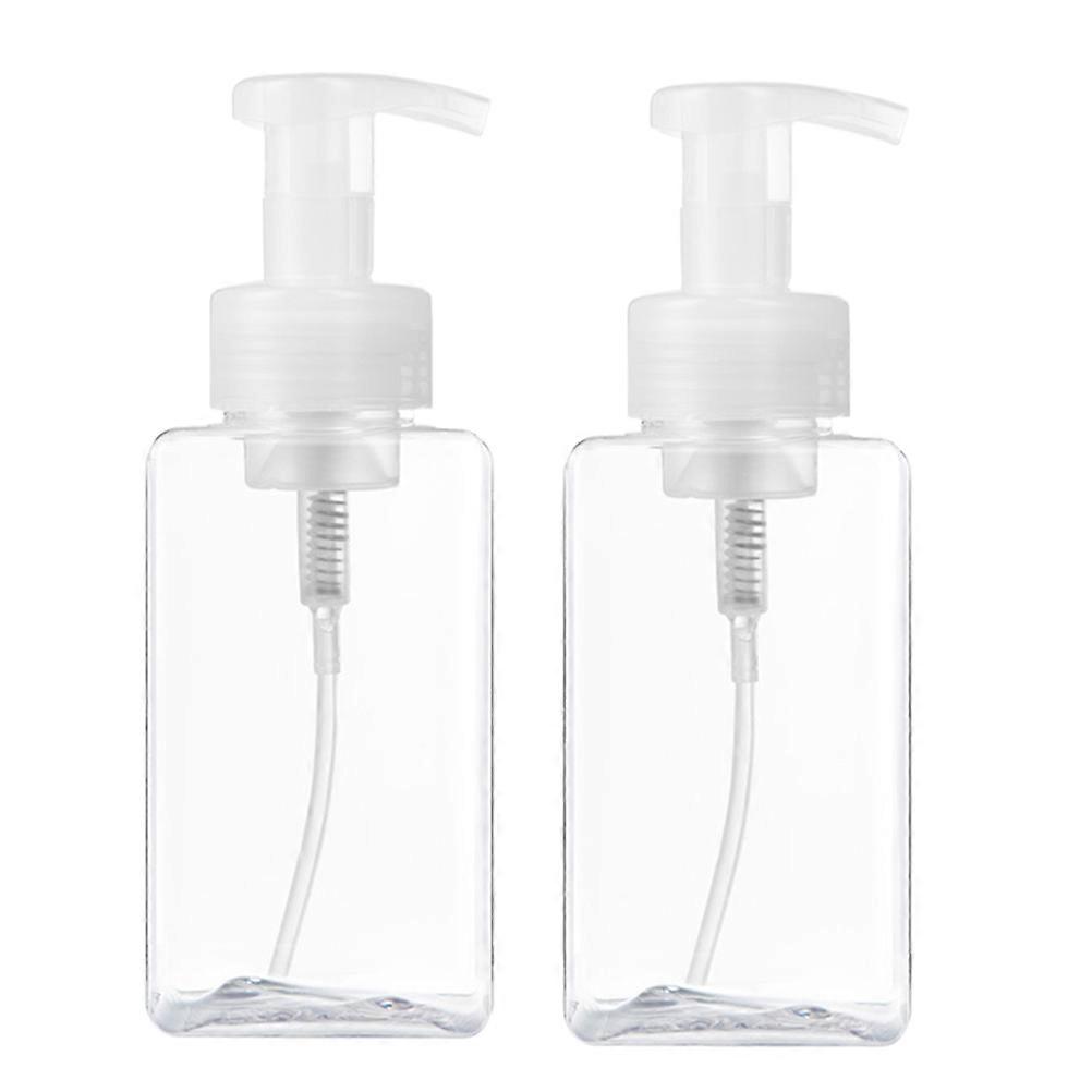 Press Pump Bottle Foaming Bottle for Storage 2Pcs Transparent Soap Dispenser