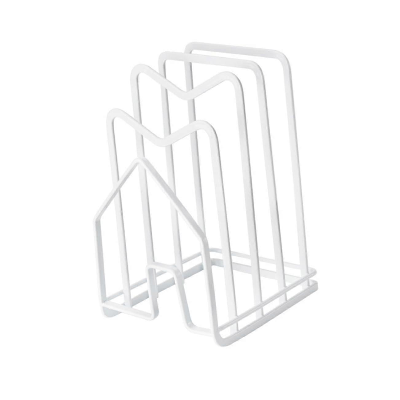 Cutting Board Organizer with AntiSlip Base, MultiPurpose Kitchen Storage Rack and Drain Shelf