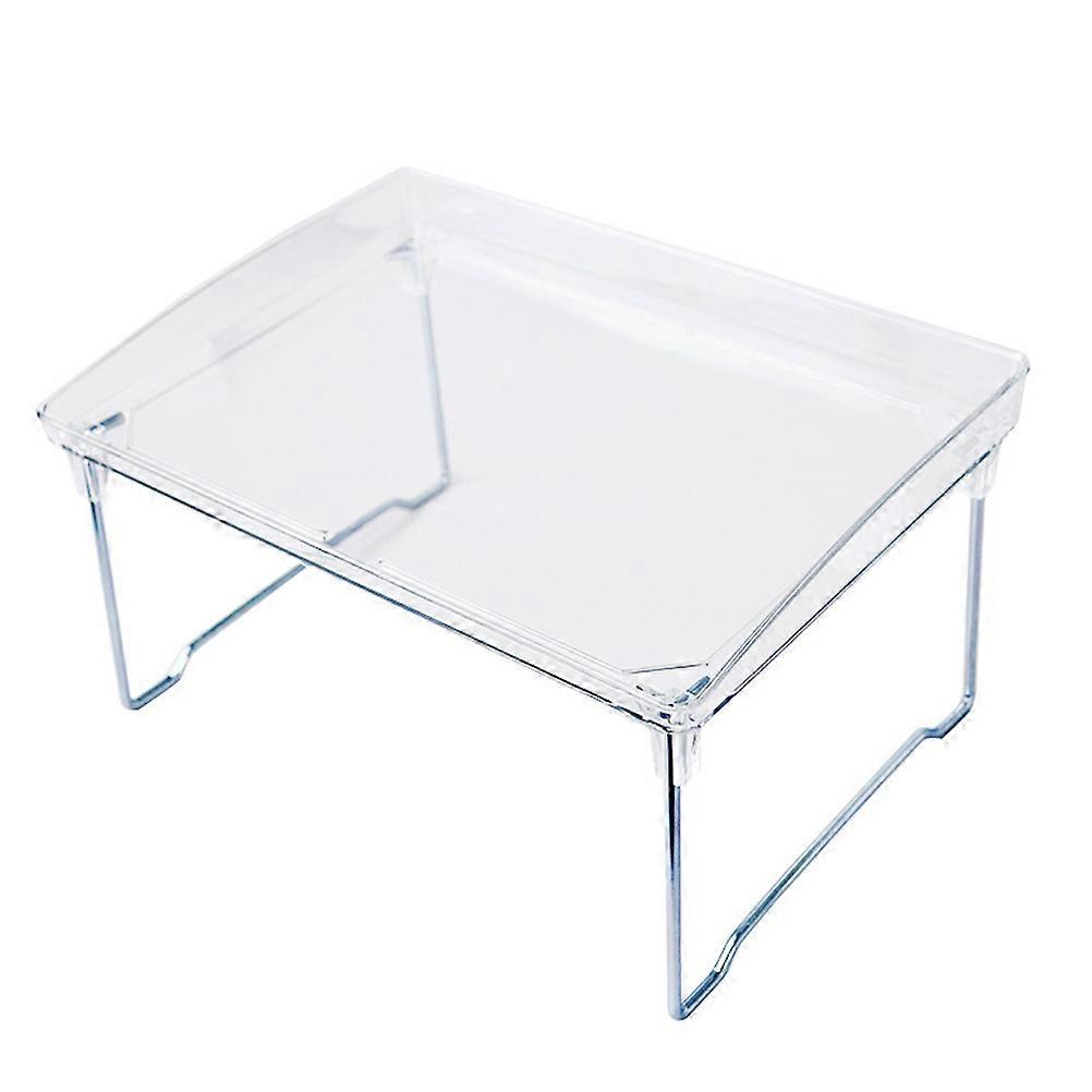 Transparent Cabinet Shelf Organizer Stackable for Storage Use 3Pcs Metal
