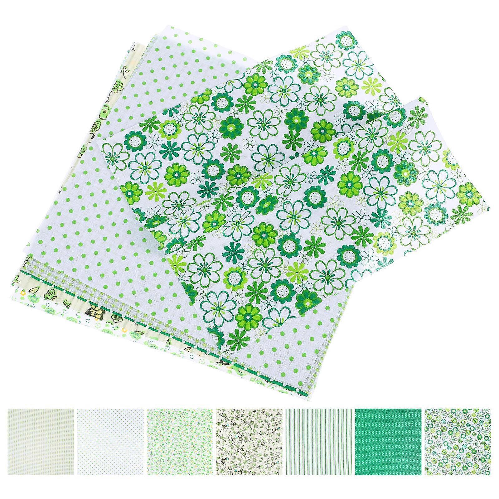 Diy Cloth Pattern Cloth Blocks Home Decor Green Cotton Material Sewing Projects 2 Packs
