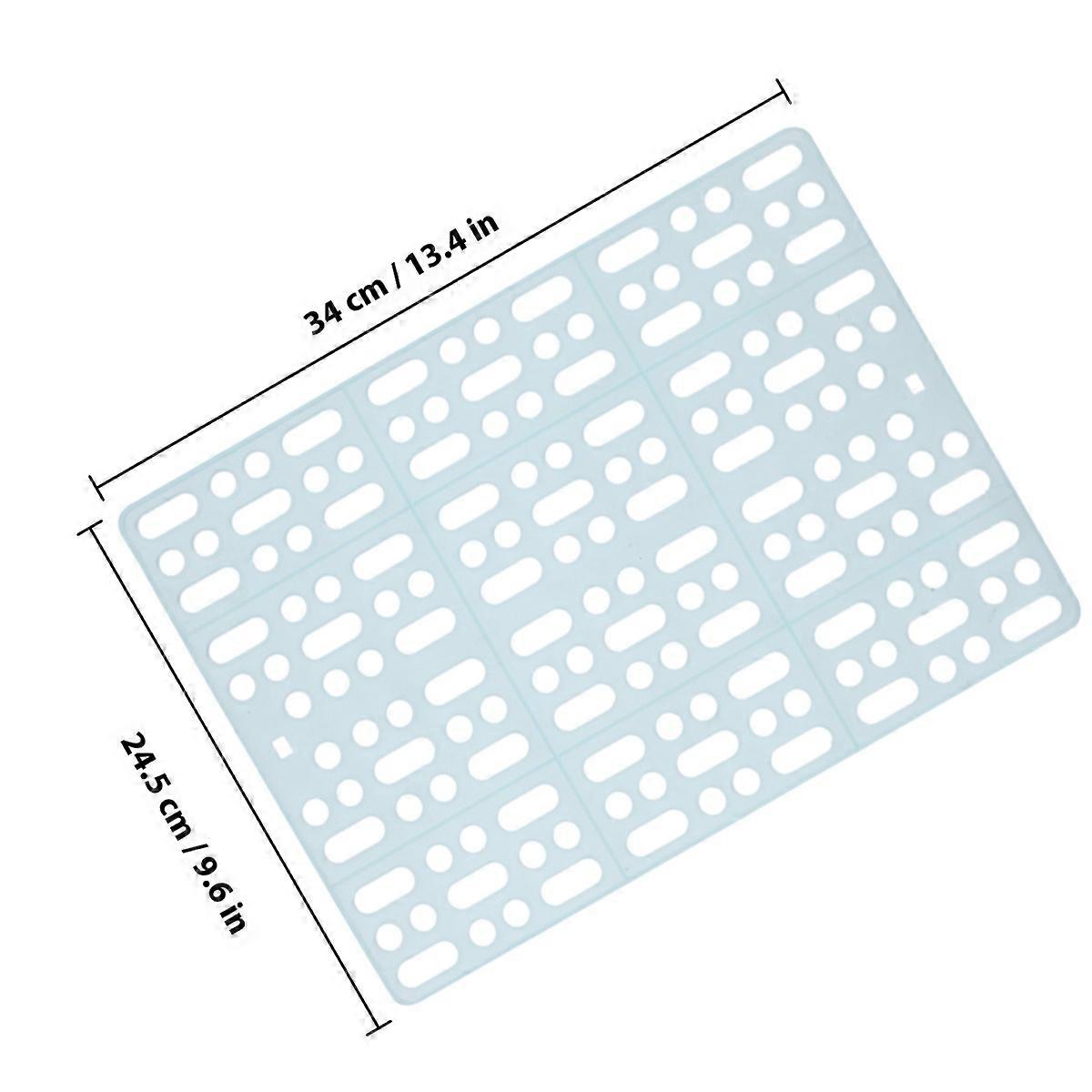 Pet Foot Mat Rabbit Plastic Mats with Fixed Tabs 2Pcs Blue