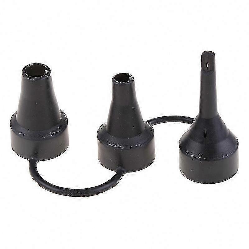 Black Plastic Nozzle for Air Pump, 3 Sizes, Outdoor Activity Accessory